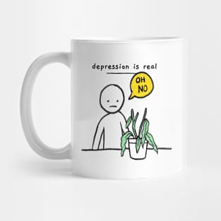 Depression is Real Houseplant Mug